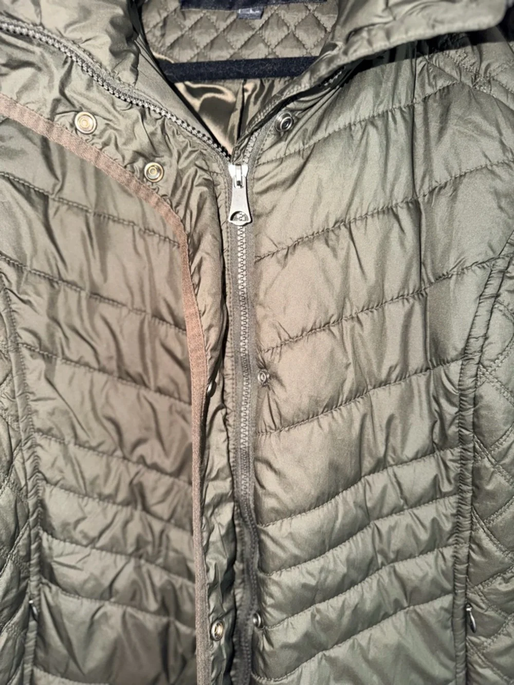 Marc New York Quilted Dark Olive Green Jacket